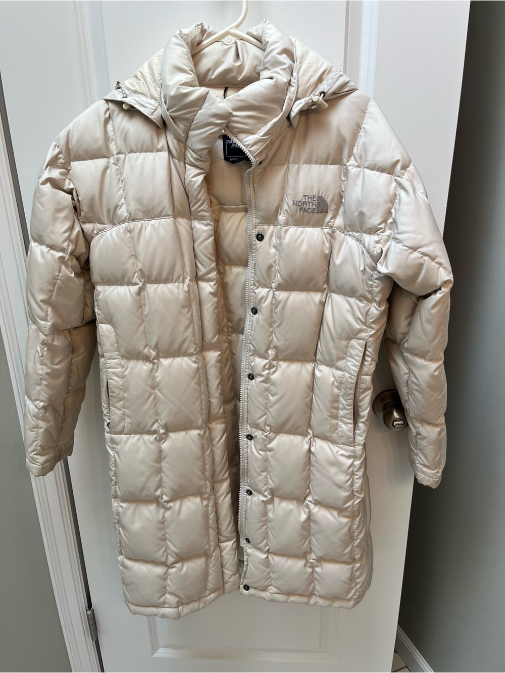 The North Face Cream Down Puffer Coat